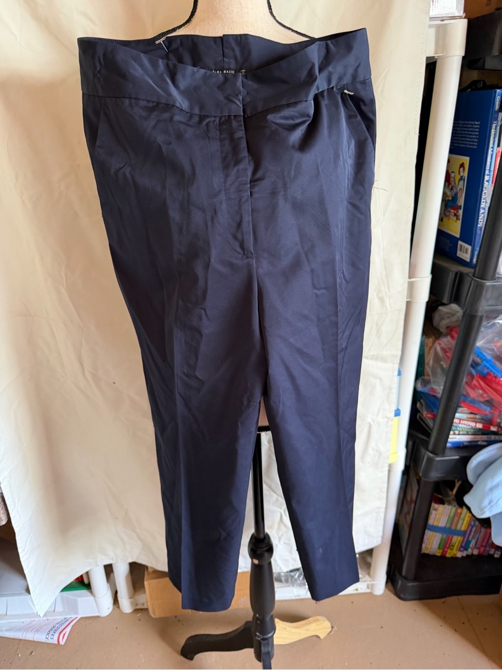 Zara Navy Dress Pants - Classic Tailored Trousers